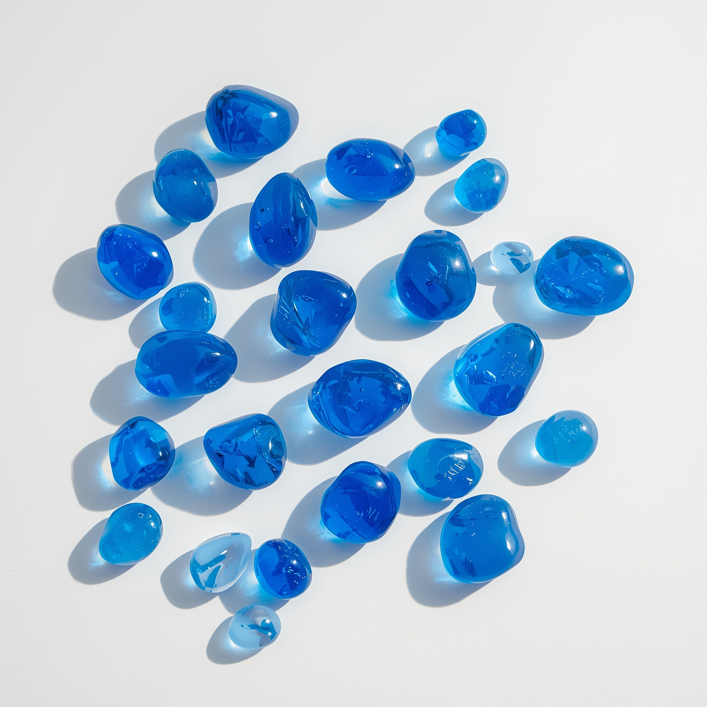 Blue Glass Pebbles 10kg